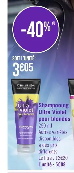 Géant Casino Shampooing Ultra Violet pour blondes offre