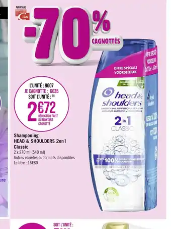 Géant Casino Shampooing HEAD & SHOULDERS 2en1 offre