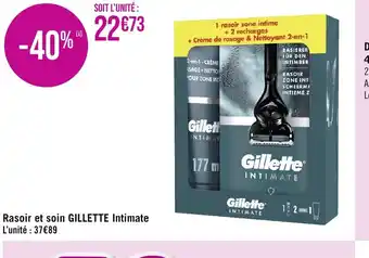 Géant Casino Rasoir et soin GILLETTE Intimate offre