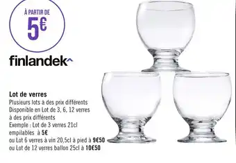 Géant Casino Lot de verres offre