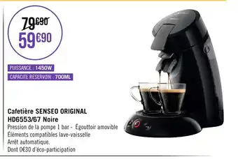 Géant Casino Cafetière SENSEO ORIGINAL offre