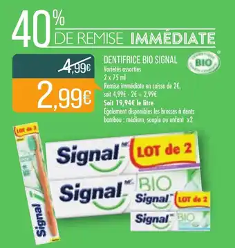 Match Dentifrice bio signal offre