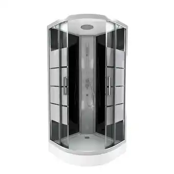 Brico Cash Cabine de douche simply stripe locked 1/4 de cercle offre