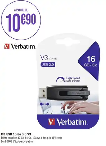 Géant Casino Clé USB 16 Go 3.0 V3 offre
