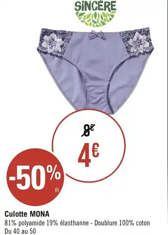 Géant Casino Culotte MONA offre