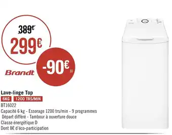 Géant Casino Lave-linge Top offre