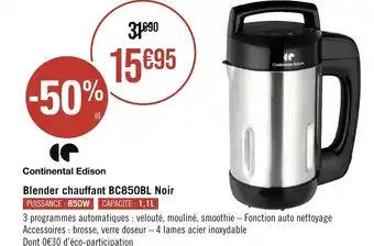 Géant Casino Blender chauffant BC850BL Noir offre