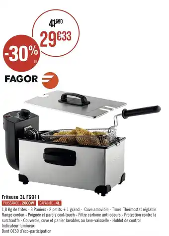 Géant Casino Friteuse 3L FG911 offre
