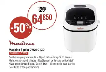 Géant Casino Machine à pain OW210130 PUISSANCE: 720W offre