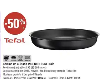 Géant Casino Gamme de cuisson INGENIO FORCE Noir offre