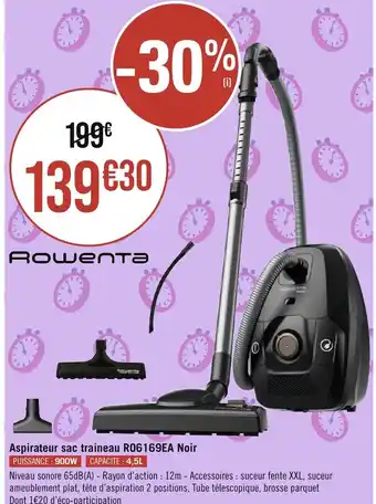 Aspirateur sac traineau RO6169EA Noir PUISSANCE: 900W CAPACITE : 4,5L