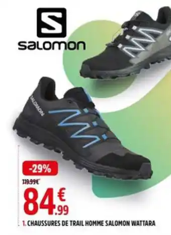 Promo CHAUSSURES DE TRAIL HOMME SALOMON WATTARA chez Intersport