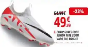 Intersport CHAUSSURES FOOT JUNIOR NIKE ZOOM VAPO GOO BRIGHT offre