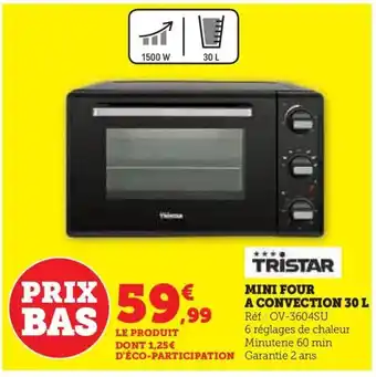 Super U MINI FOUR A CONVECTION 30 L offre
