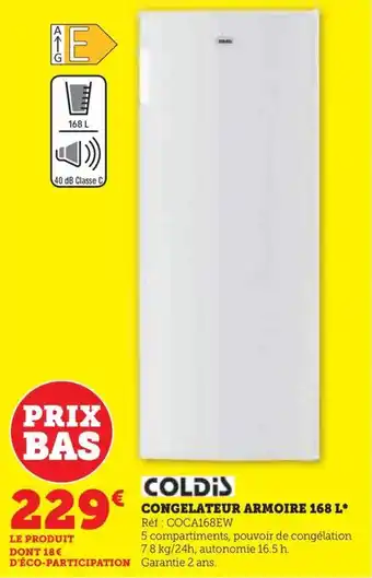Super U CONGELATEUR ARMOIRE 168 L offre