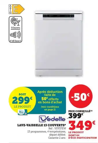 Super U LAVE-VAISSELLE 13 COUVERTS* offre