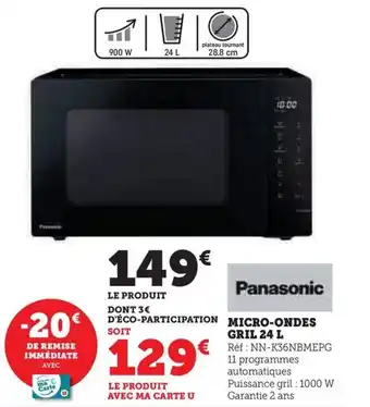 Super U MICRO-ONDES GRIL 24 L offre
