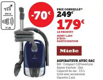 Super U ASPIRATEUR AVEC SAC offre