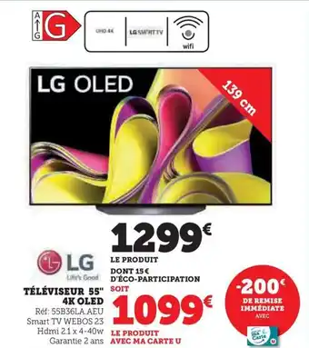 Super U TÉLÉVISEUR 55" 4K OLED offre