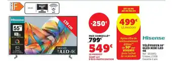Super U TÉLÉVISEUR 55" QLED MINI LED 4K offre
