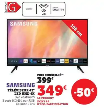 Super U TÉLÉVISEUR 65" LED UHD 4K offre