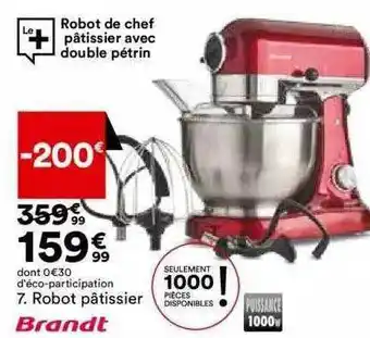 BUT Robot Pâtissier Brandt offre
