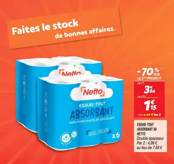 Netto ESSUIE-TOUT ABSORBANT X6 NETTO offre