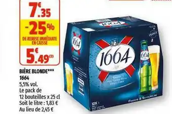 Coccinelle Express Bière Blonde*** 1664 offre