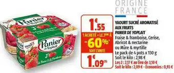 Coccimarket Yaourt Sucré Aromatisé Aux Fruits Panier De Yoplait offre