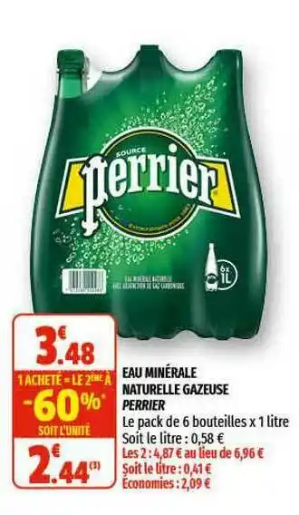 Coccinelle Express Eau Minérale Naturelle Gazeuse Perrier offre