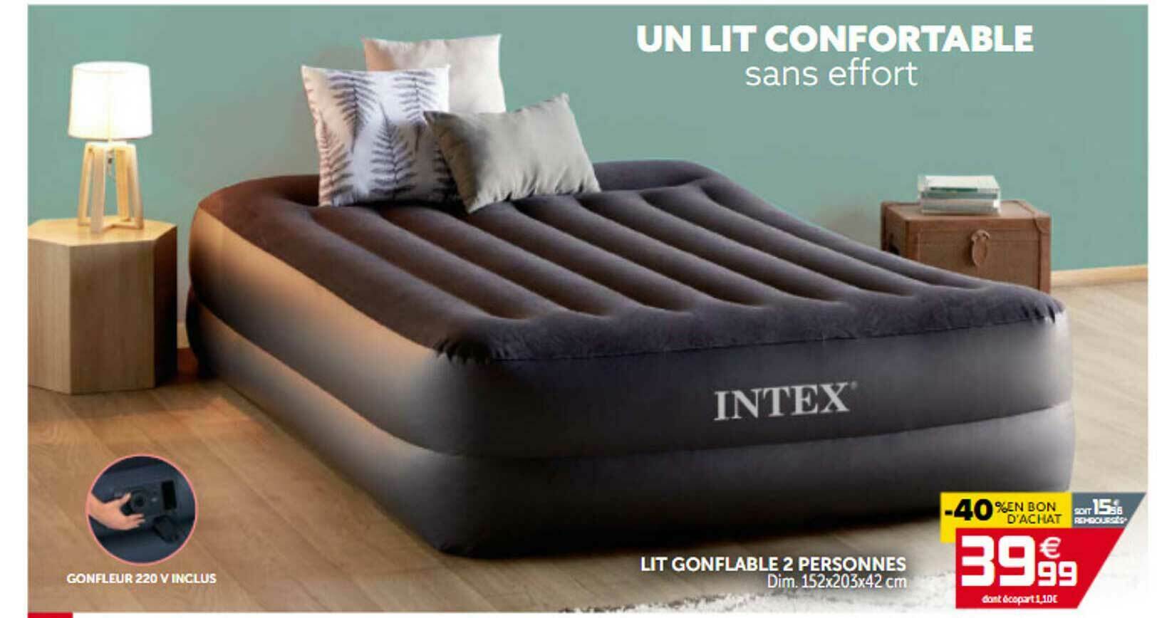 Promo Lit Gonflable 2 Personnes Chez Gifi