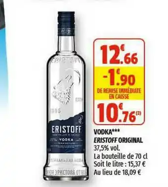 Coccinelle Express Vodka Eristoff Original offre