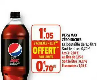 Coccinelle Express Pepsi Max Zéro Sucres offre