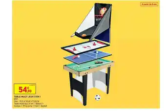 Intermarché Hyper Table Multi Jeux 5 En 1 offre