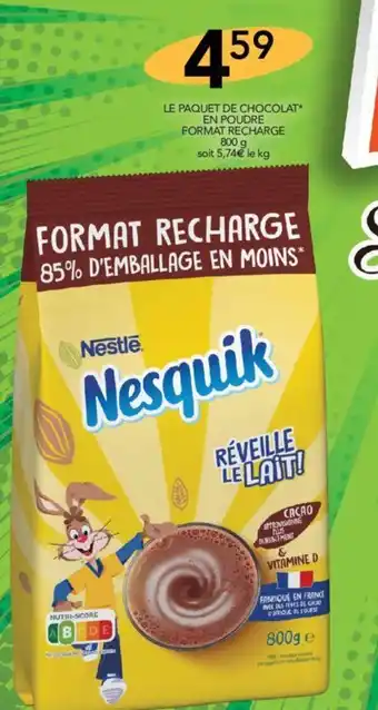 Stokomani LE PAQUET DE CHOCOLAT* EN POUDRE FORMAT RECHARGE 800 g offre