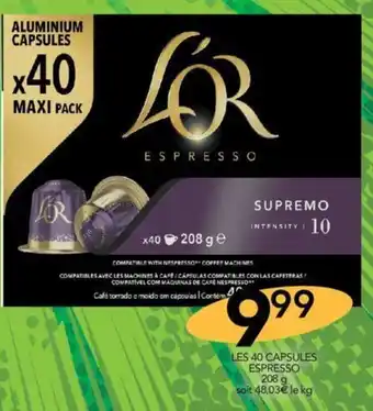 Stokomani LES 40 CAPSULES ESPRESSO offre