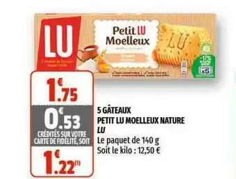Coccinelle Supermarché 5 Gâteaux Petit Lu Moelleux Nature Lu offre