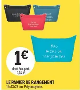 Centrakor LE PANIER DE RANGEMENT offre