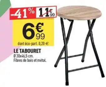 Centrakor LE TABOURET Fibres de bois et métal. offre