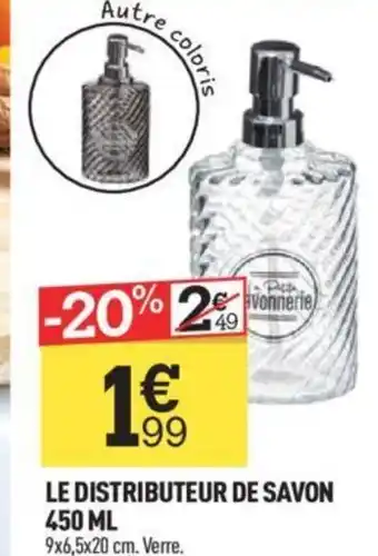 Centrakor LE DISTRIBUTEUR DE SAVON 450 ML offre