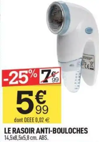 Centrakor LE RASOIR ANTI-BOULOCHES 14,5x8,5x5,8 cm. ABS. offre