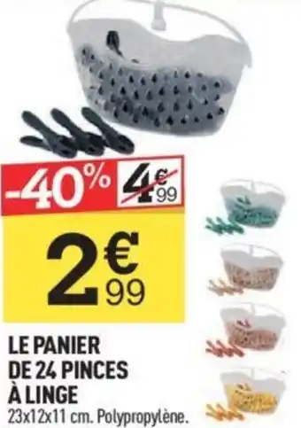 Centrakor LE PANIER DE 24 PINCES À LINGE offre