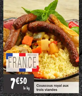 Couscous royal aux trois viandes