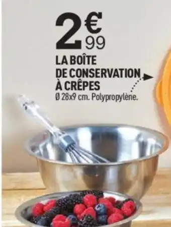 Centrakor LA BOÎTE DE CONSERVATION À CRÊPES Ø28x9 cm. Polypropylene. offre