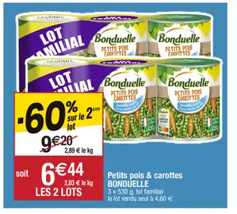 Migros Petits pois & carottes bonduelle offre