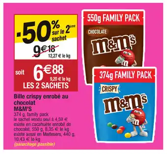 Migros Bille crispy enrobé au chocolat M&M's offre