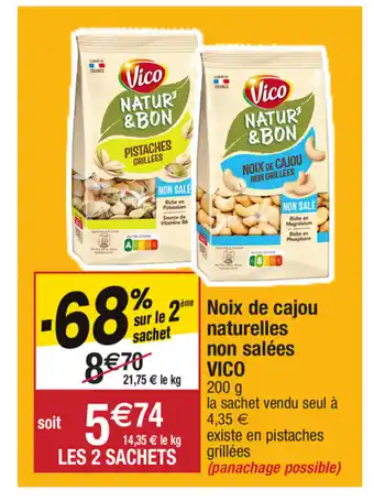 Migros Noix de cajou naturelles non salées vico offre