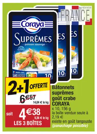 Bâtonnets suprêmes goût crabe