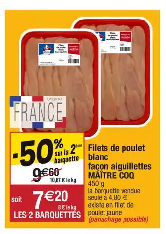 Filets de poulet blanc façon aiguillettes