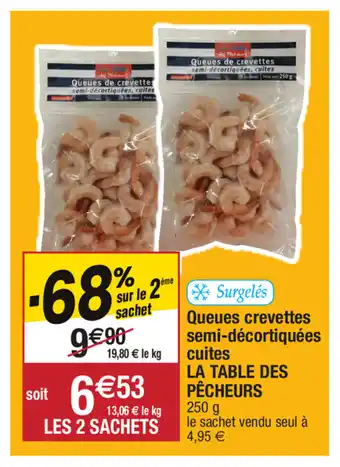 Migros Queues crevettes semi-décortiquées cuites offre